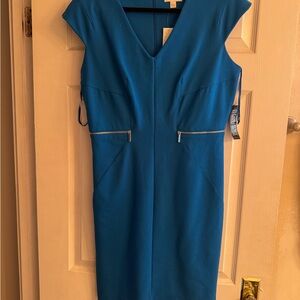 New York & Company Blue Midi Dress